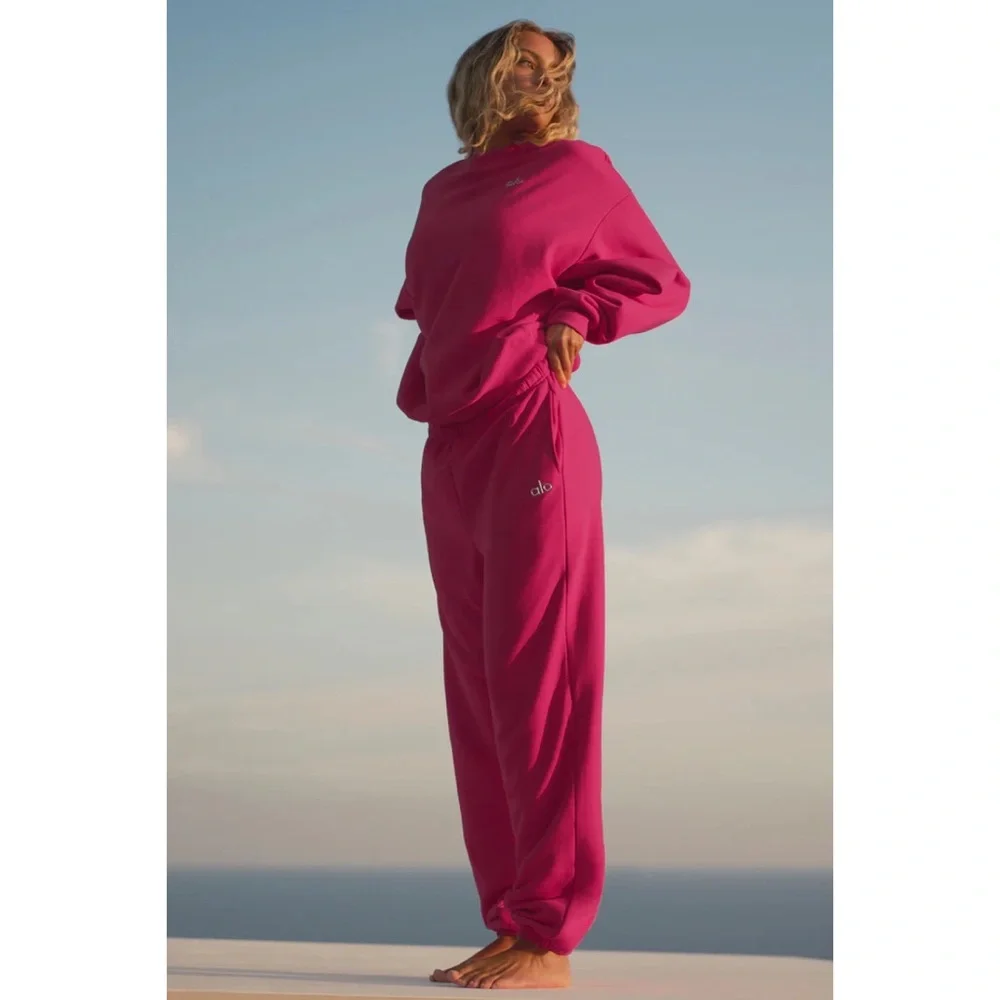 Alo Yoga Accolade Sweatpant Pink Summer Crush L - Picture 13 of 13